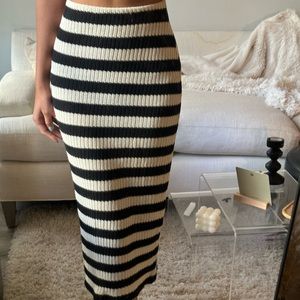 Striped Zara midi skirt